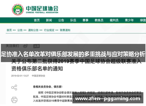 足协准入名单改革对俱乐部发展的多重挑战与应对策略分析