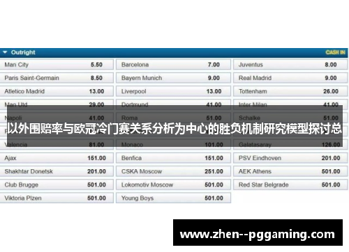 以外围赔率与欧冠冷门赛关系分析为中心的胜负机制研究模型探讨总